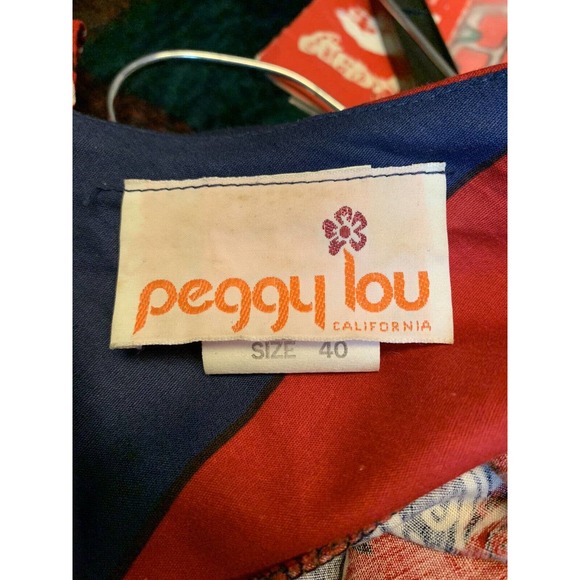 Vtg Peggy Lou Bandanna Print Patchwork Prairie Long Maxi‎ Dress Square Dance - Picture 6 of 9